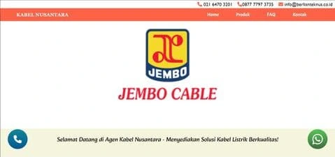 Screenshot website Berlian Teknik Nusantara